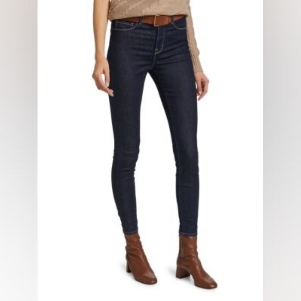 NWT Revolve L'agence $258 Monique Ultra High Rise Jeans in Dark Blue Sz 24
